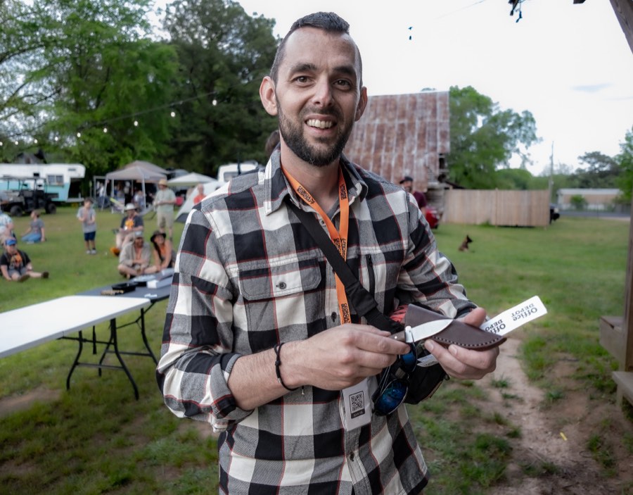 The raffle at a past Georgia Bushcraft Gathering
