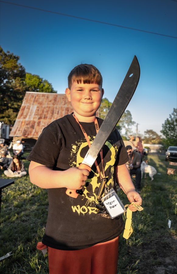The raffle at a past Georgia Bushcraft Gathering