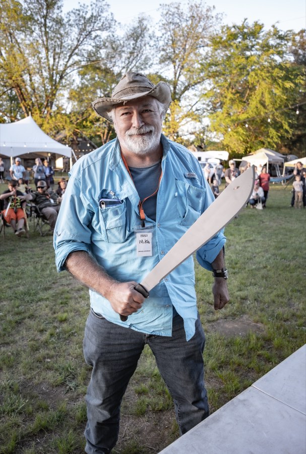 The raffle at a past Georgia Bushcraft Gathering