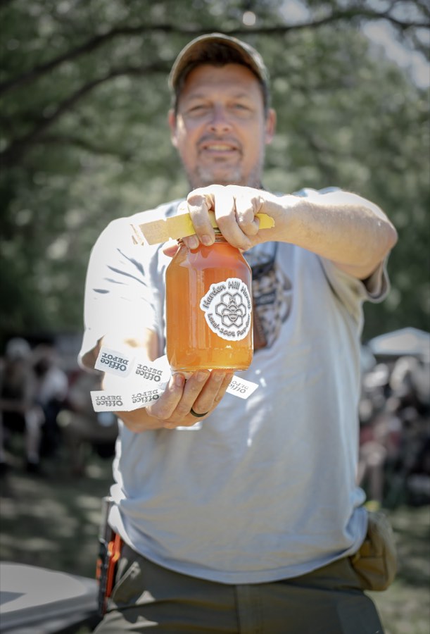 The raffle at a past Georgia Bushcraft Gathering